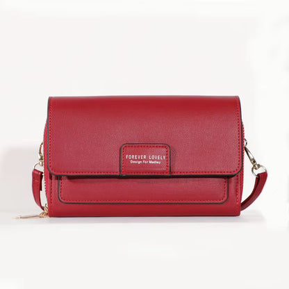 New Women Pu Leather Handbags Female Multifunctional Large Capacity Shoulder Bags Fashion Crossbody Bags for Ladies Phone Purse