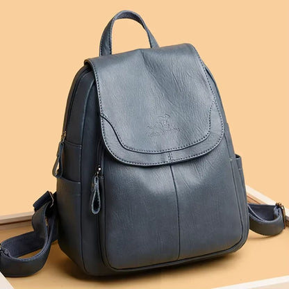 Bagpack Female Leather Backpack Designer Shoulder Bags for Women 2024 Back Pack School Bags for Teenage Girls Mochila Feminina