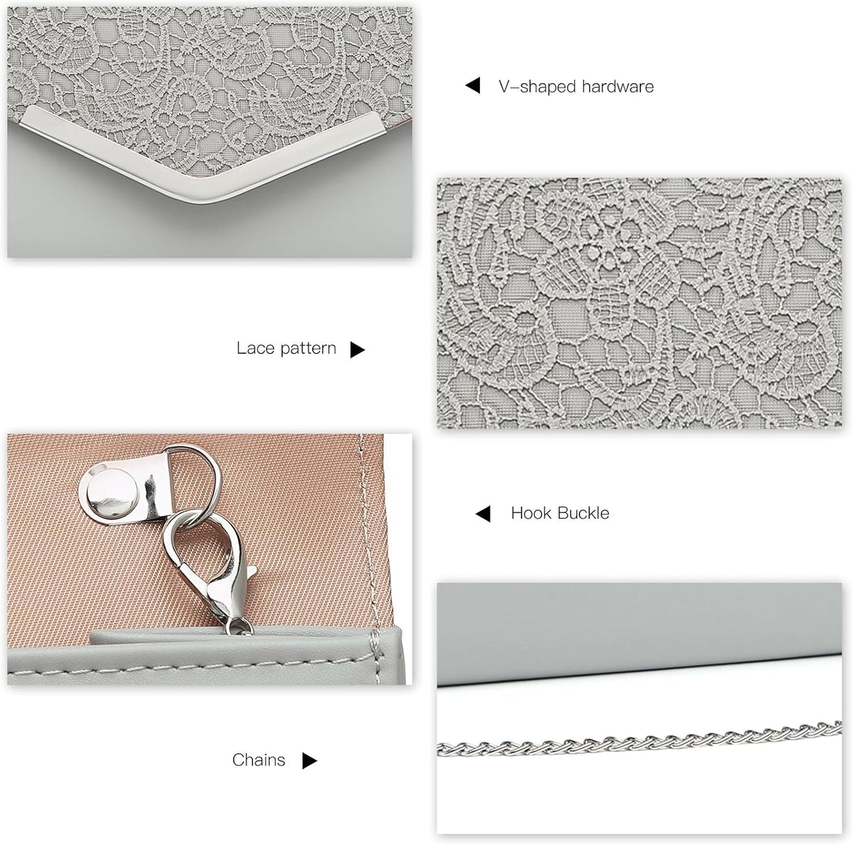 Womens Clutch Elegant Clutch Bags for Women Mini Crossbody Bag for Women, Can Hold 8.3' Tablet, Suitable for Party, Wedding, Banquet, Gift