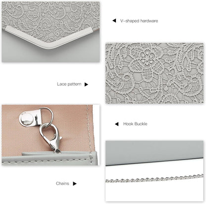 Womens Clutch Elegant Clutch Bags for Women Mini Crossbody Bag for Women, Can Hold 8.3' Tablet, Suitable for Party, Wedding, Banquet, Gift