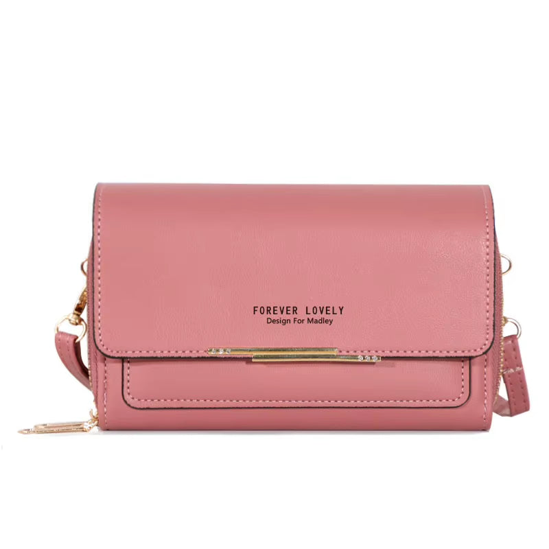 New Women Pu Leather Handbags Female Multifunctional Large Capacity Shoulder Bags Fashion Crossbody Bags for Ladies Phone Purse
