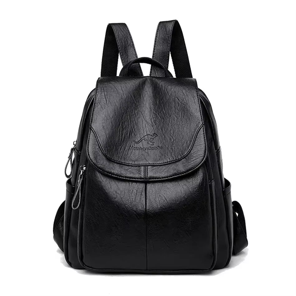 Bagpack Female Leather Backpack Designer Shoulder Bags for Women 2024 Back Pack School Bags for Teenage Girls Mochila Feminina