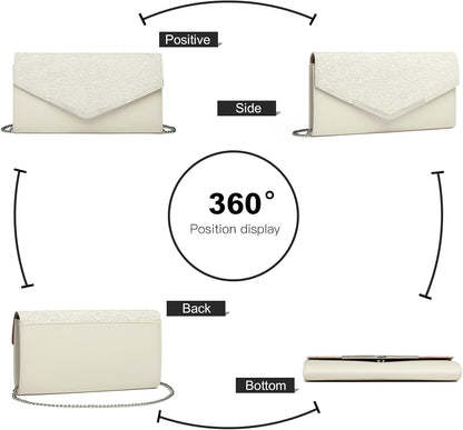 Womens Clutch Elegant Clutch Bags for Women Mini Crossbody Bag for Women, Can Hold 8.3' Tablet, Suitable for Party, Wedding, Banquet, Gift
