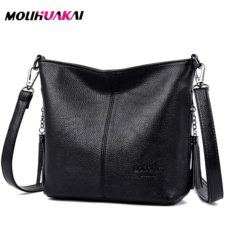Women Leather Bags Ladies Luxury Shoulder Bags Women'S Handbag Female Messenger Bag Fashion Crossbody Bags for Women Bolsas Sac