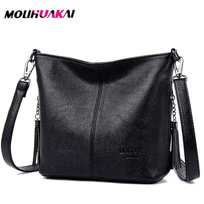 Women Leather Bags Ladies Luxury Shoulder Bags Women'S Handbag Female Messenger Bag Fashion Crossbody Bags for Women Bolsas Sac