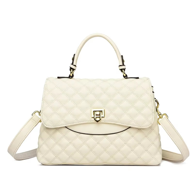New Women'S Soft Leather Shoulder Bags Multi-Layer Pockets Messenger Crossbody Bags Luxury Designer Female Handbags and Purses