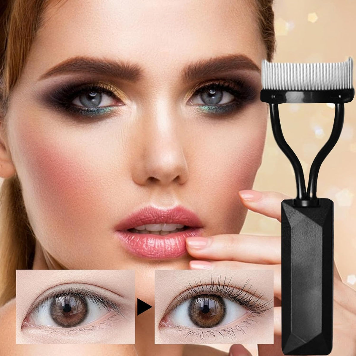 Makeup Lash Separator Portable Makeup Mascara Comb Eye Makeup Tool Cover