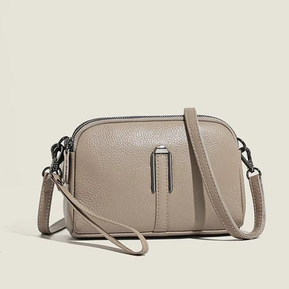 Genuine Leather Bag Luxury Women'S Crossbody Bags Female Solid Color Clutch Phone Bags Shoulder Bag Messenger