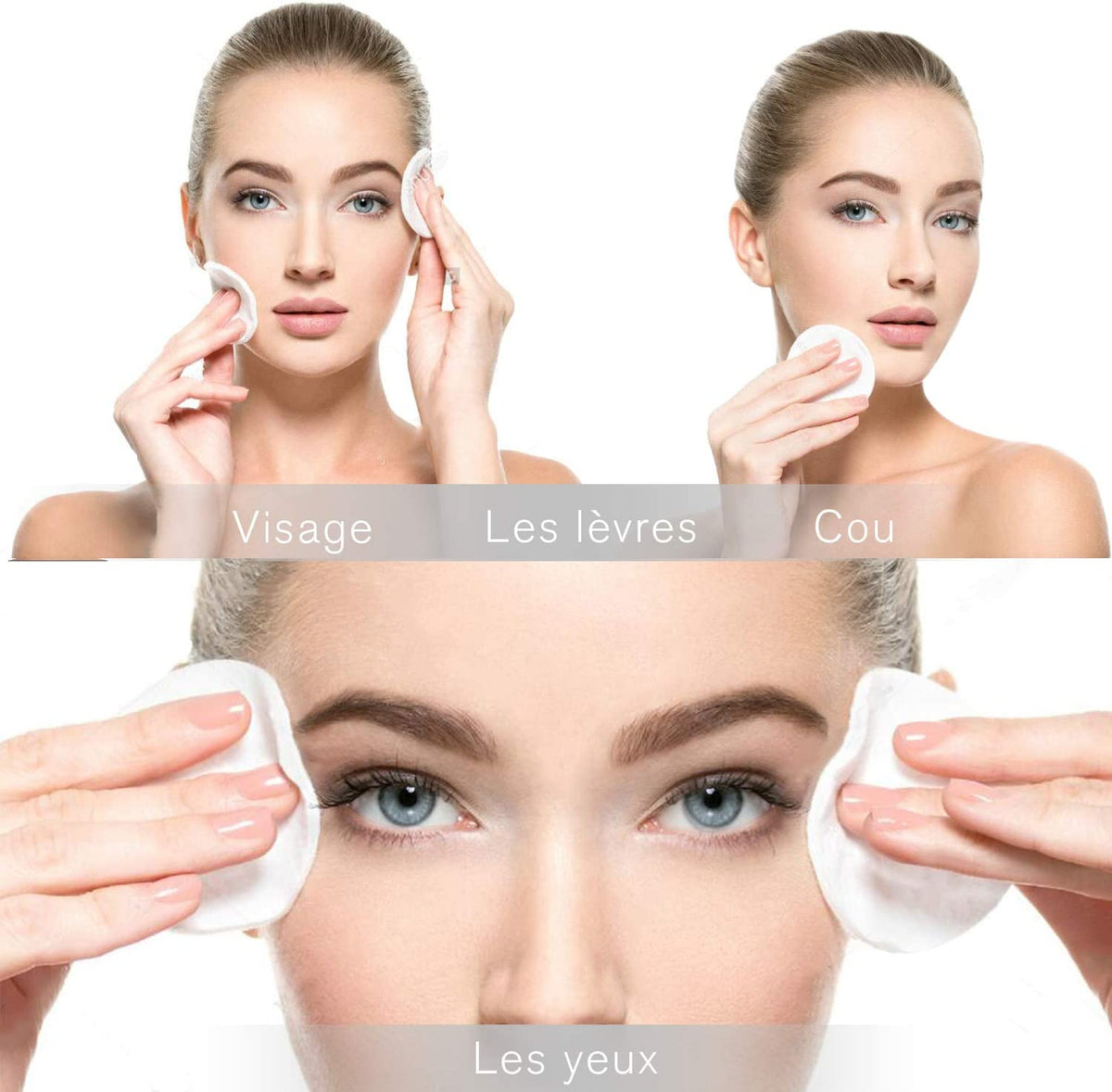 Bamboo Fiber Makeup Remover Pads-Washable Makeup Remover Cotton Pads-16Pcs+ 2 Washing Bags-Soft Bamboo Fiber Material-Washable and Reusable」Anti-Bacteria、Biodegradable Packaging