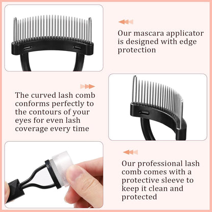 Makeup Lash Separator Portable Makeup Mascara Comb Eye Makeup Tool Cover