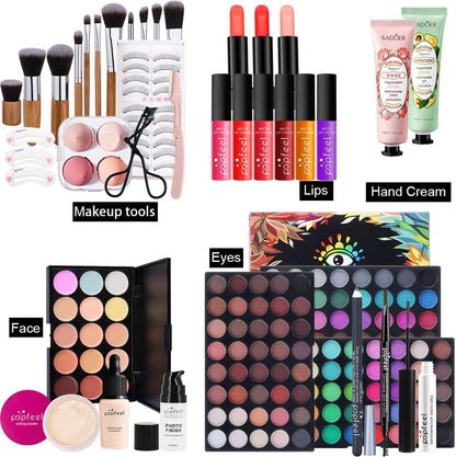Makeup Kit - All in One Makeup Gift Set for Women & Teenagers, Includes Eyeshadow Palette, Eyebrow Pencil, Lipstick