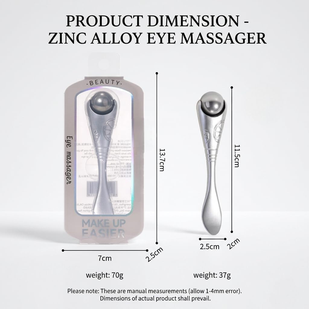 Eye Roller for Puffy Eyes, under Eye Massager, Cooling Eye Massage Tool for Dark Circles & Eye Bags, Reusable Facial Skincare Roller, Beauty Roller for Cream & Serum Application
