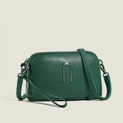 Genuine Leather Bag Luxury Women'S Crossbody Bags Female Solid Color Clutch Phone Bags Shoulder Bag Messenger