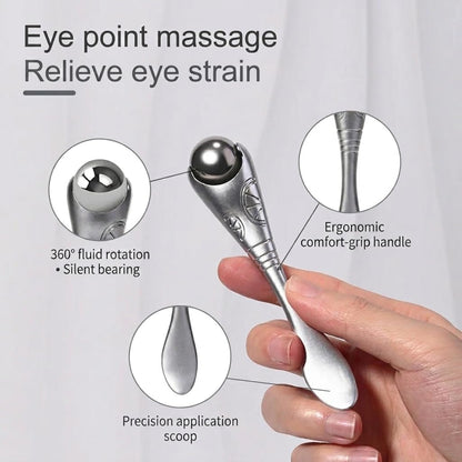 Eye Roller for Puffy Eyes, under Eye Massager, Cooling Eye Massage Tool for Dark Circles & Eye Bags, Reusable Facial Skincare Roller, Beauty Roller for Cream & Serum Application