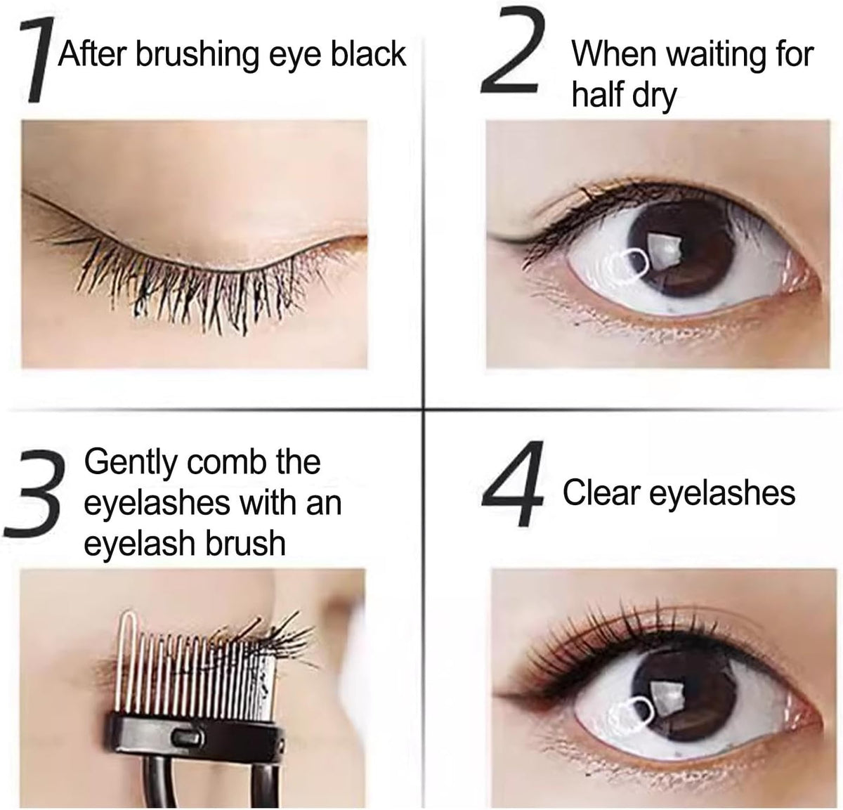 Makeup Lash Separator Portable Makeup Mascara Comb Eye Makeup Tool Cover