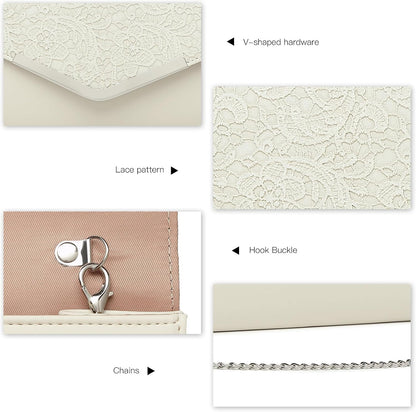 Womens Clutch Elegant Clutch Bags for Women Mini Crossbody Bag for Women, Can Hold 8.3' Tablet, Suitable for Party, Wedding, Banquet, Gift
