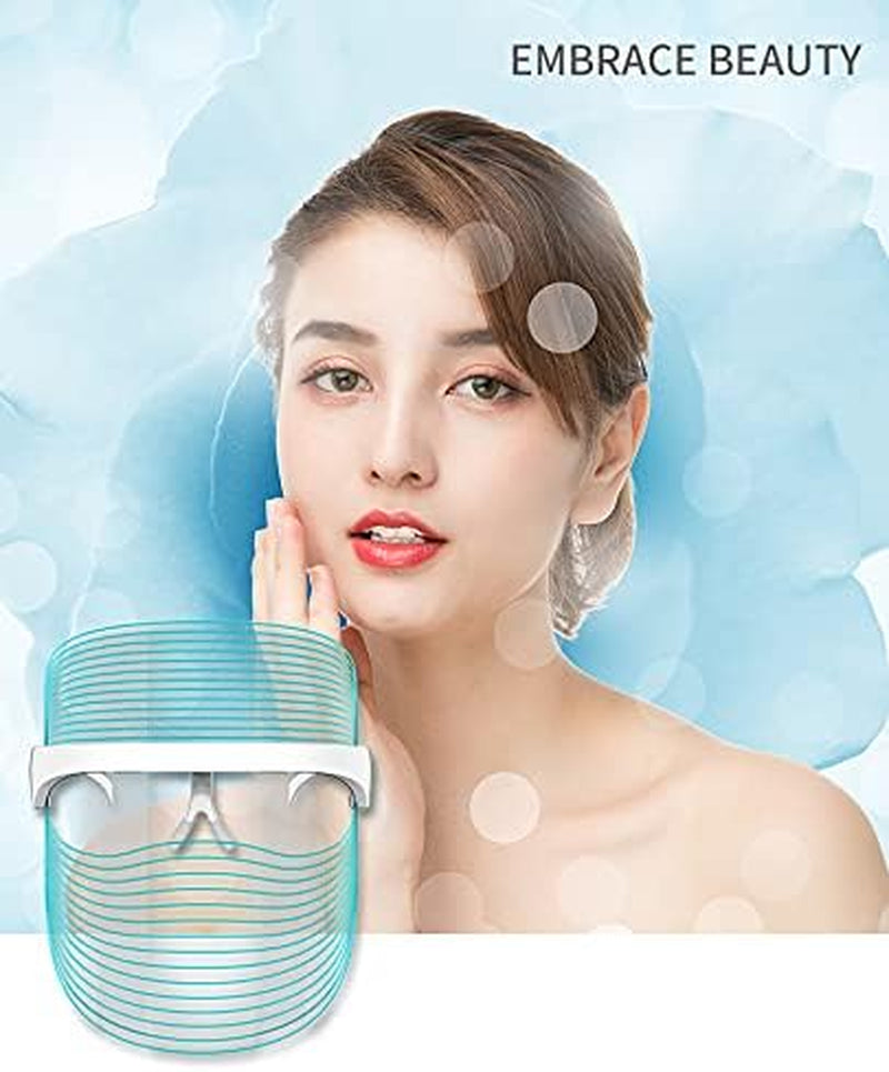 LED Beauty Face Mask with 7 Colour Light Modes – Rechargeable Facial Skincare Mask for Home Use, Lightweight Face Mask for Daily Beauty Routine
