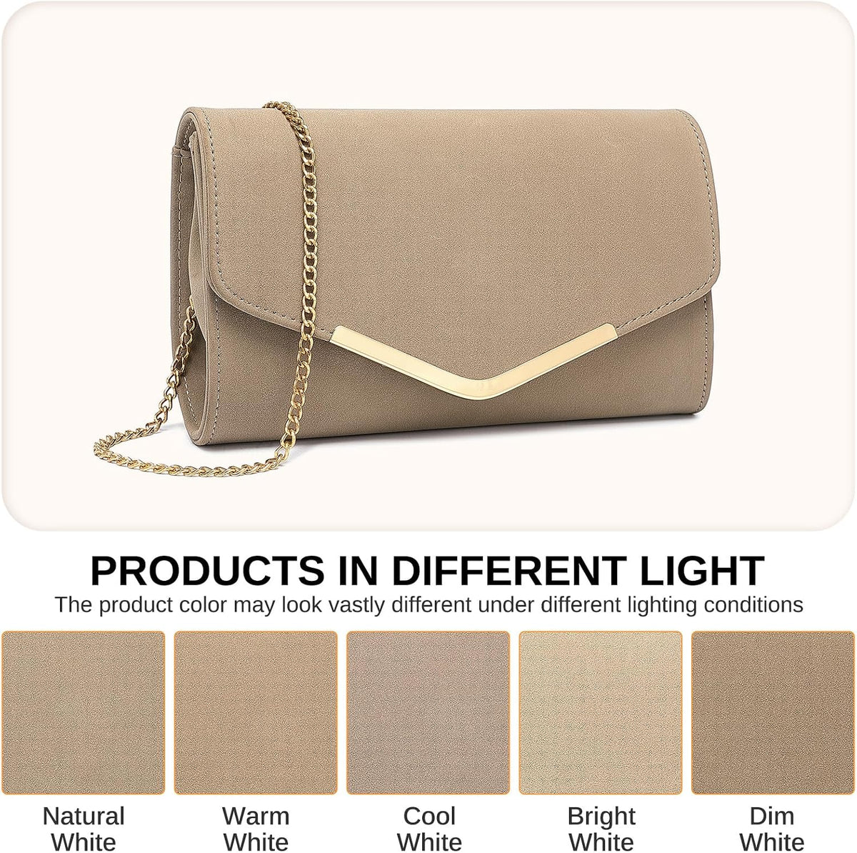 Womens Clutch Elegant Clutch Bags for Women Mini Crossbody Bag for Women, Can Hold 8.3' Tablet, Suitable for Party, Wedding, Banquet, Gift