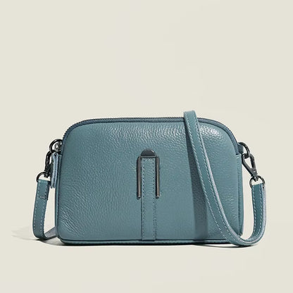 Genuine Leather Bag Luxury Women'S Crossbody Bags Female Solid Color Clutch Phone Bags Shoulder Bag Messenger