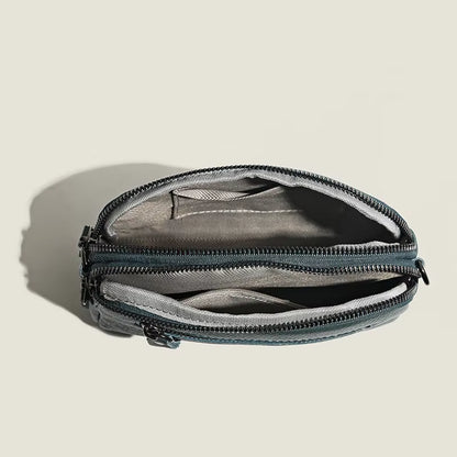 Genuine Leather Bag Luxury Women'S Crossbody Bags Female Solid Color Clutch Phone Bags Shoulder Bag Messenger