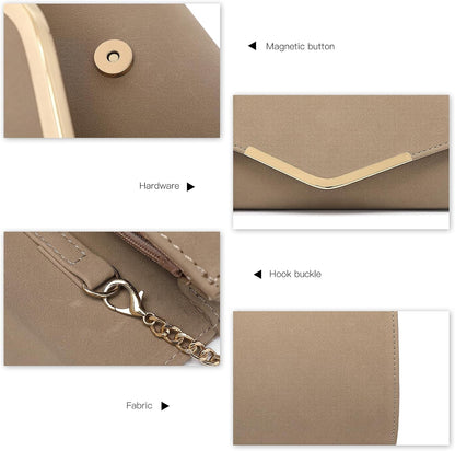 Womens Clutch Elegant Clutch Bags for Women Mini Crossbody Bag for Women, Can Hold 8.3' Tablet, Suitable for Party, Wedding, Banquet, Gift