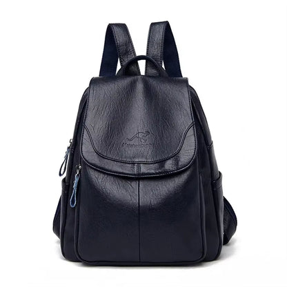 Bagpack Female Leather Backpack Designer Shoulder Bags for Women 2024 Back Pack School Bags for Teenage Girls Mochila Feminina