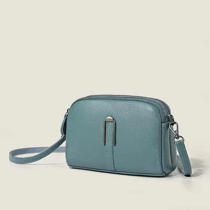 Genuine Leather Bag Luxury Women'S Crossbody Bags Female Solid Color Clutch Phone Bags Shoulder Bag Messenger