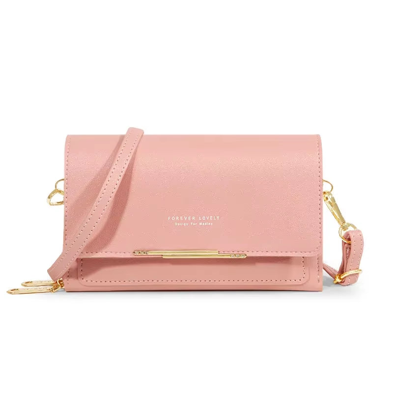 New Women Pu Leather Handbags Female Multifunctional Large Capacity Shoulder Bags Fashion Crossbody Bags for Ladies Phone Purse