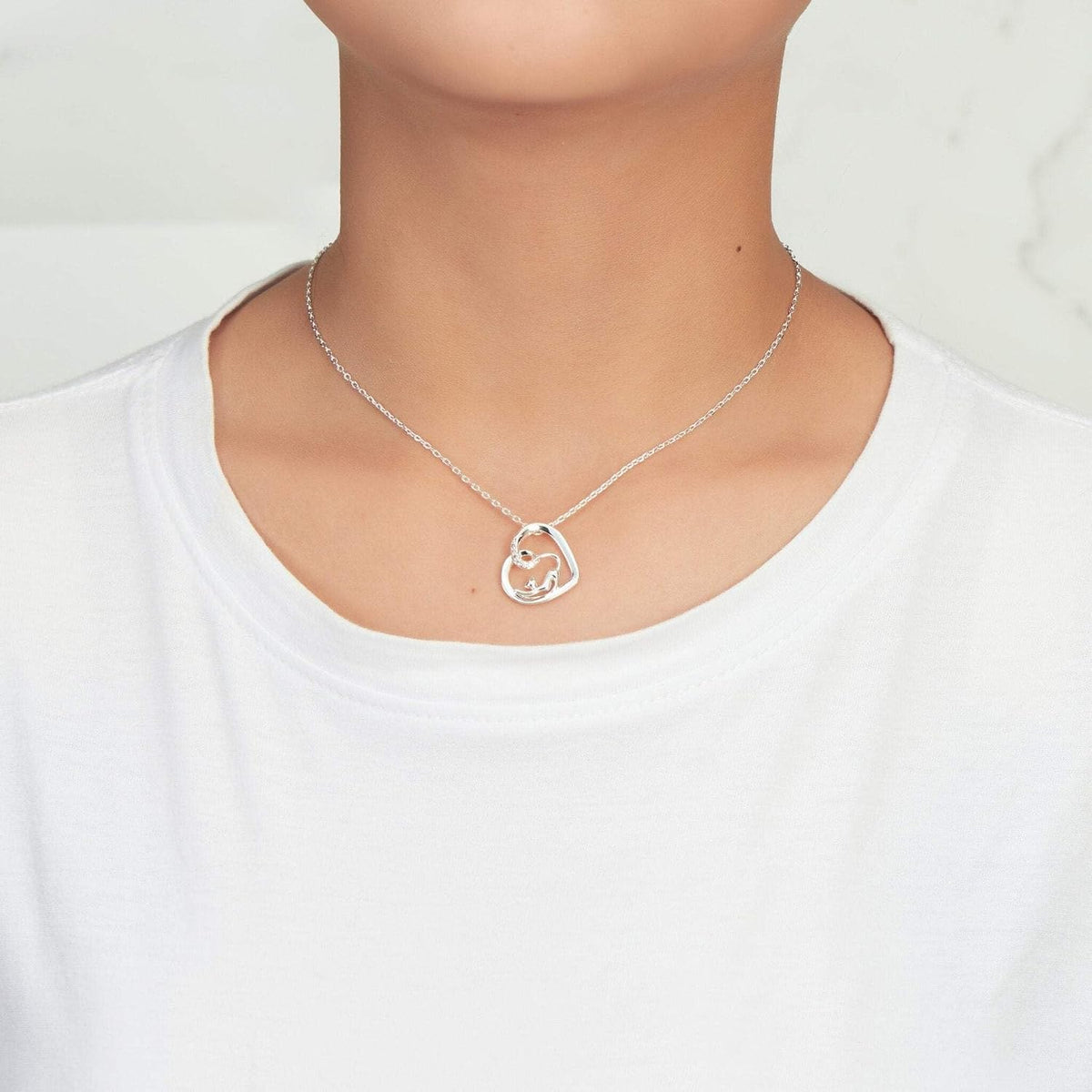 Cat Necklace Created with Zircondia® Crystals