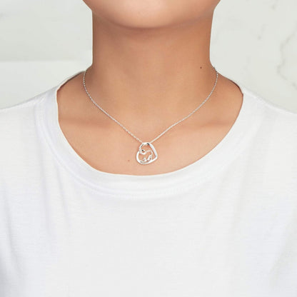 Cat Necklace Created with Zircondia® Crystals