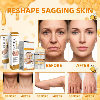 2 PCS Bee Venom Firming Serum Stick, Stick, 2026 New Bee Venom Wrinkle Removal Cream, Skin Tightening Cream for Face,Lift & Smooth Fine Lines, Natural Element - All Skin Types