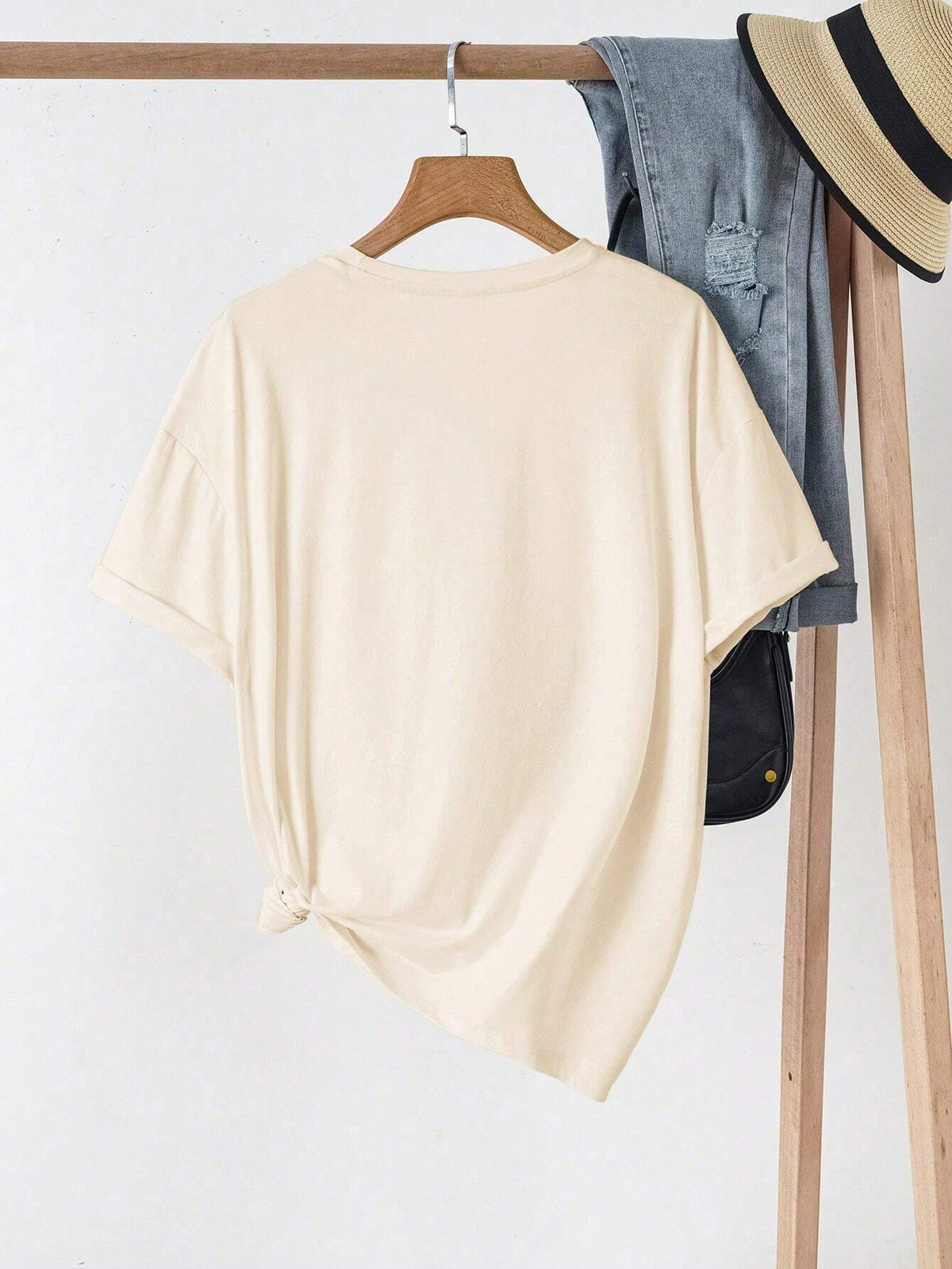 INAWLY Women'S Casual Loose Fit Skull Print round Neck Drop Shoulder Sleeve T-Shirt, Summer Tee, Halloween Clothes Graphic Tees Women Tops