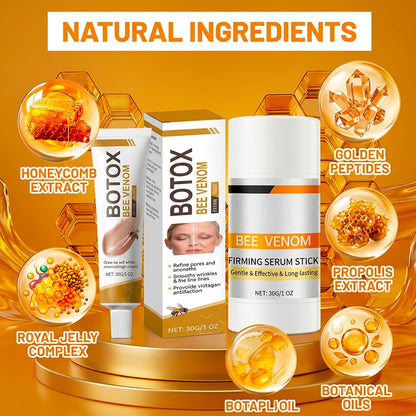 2 PCS Bee Venom Firming Serum Stick, Stick, 2026 New Bee Venom Wrinkle Removal Cream, Skin Tightening Cream for Face,Lift & Smooth Fine Lines, Natural Element - All Skin Types