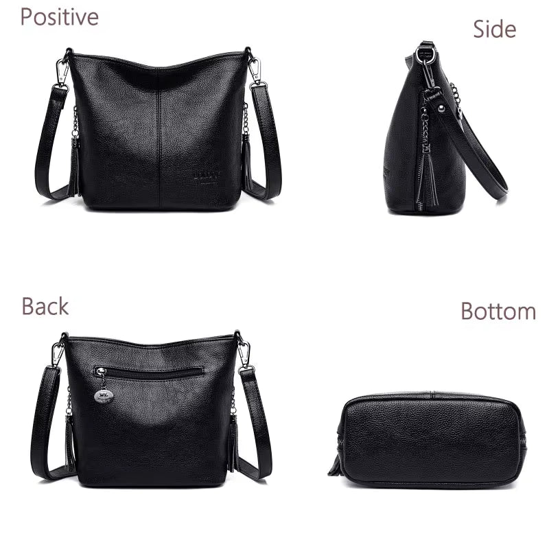 Women Leather Bags Ladies Luxury Shoulder Bags Women'S Handbag Female Messenger Bag Fashion Crossbody Bags for Women Bolsas Sac
