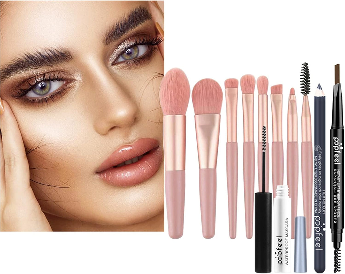 All in One Makeup Kit, Christmas Makeup Kit, Full Starter Cosmetics Set Include Eyeshadow Palette, Makeup Brushes, Brow Pencil, Mascara,Women and Teens Makeup Gift Set