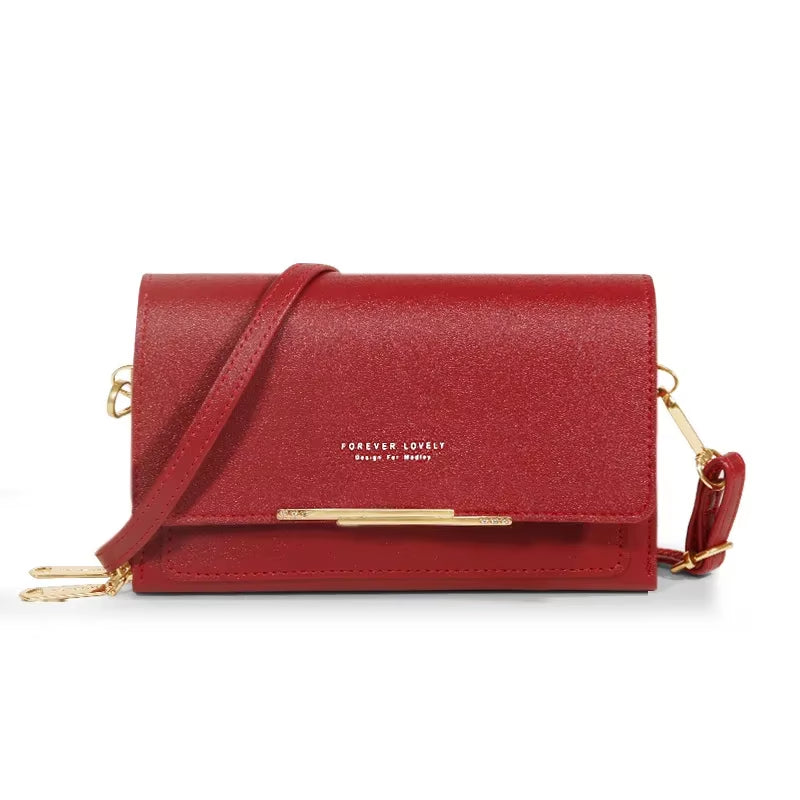 New Women Pu Leather Handbags Female Multifunctional Large Capacity Shoulder Bags Fashion Crossbody Bags for Ladies Phone Purse