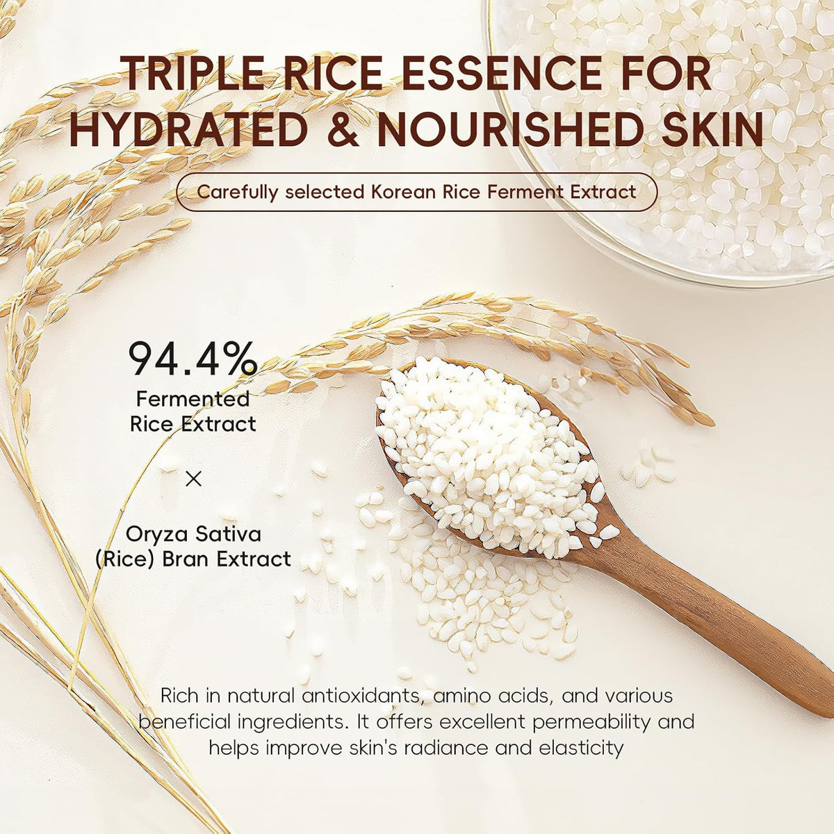 Korean Rice Skincare Set, Christmas Birthday Gifts for Women 5Pcs