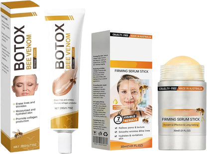 2 PCS Bee Venom Firming Serum Stick, Stick, 2026 New Bee Venom Wrinkle Removal Cream, Skin Tightening Cream for Face,Lift & Smooth Fine Lines, Natural Element - All Skin Types