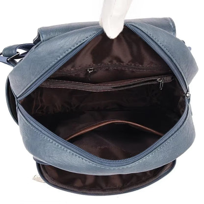 Bagpack Female Leather Backpack Designer Shoulder Bags for Women 2024 Back Pack School Bags for Teenage Girls Mochila Feminina