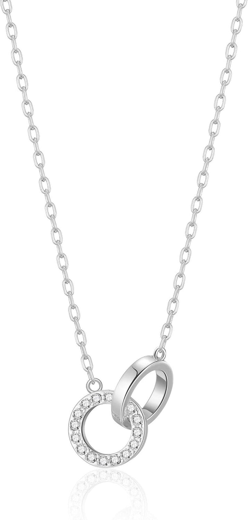 Circle Link Necklace Created with Zircondia® Crystals