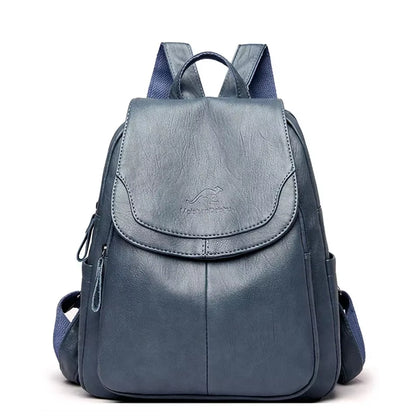 Bagpack Female Leather Backpack Designer Shoulder Bags for Women 2024 Back Pack School Bags for Teenage Girls Mochila Feminina