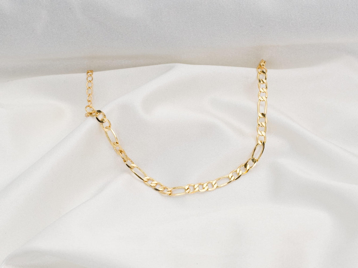 Gold Figaro Chain Bracelet ,Gold Chain Bracelet for Women, Gold Filled Bracelet, Stacking Everyday Bracelet, Vintage Style Bracelet